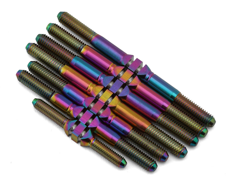 J&T Bearing Co. Schumacher Cat PB Titanium "Milled'' XD Turnbuckles (Oil Slick)