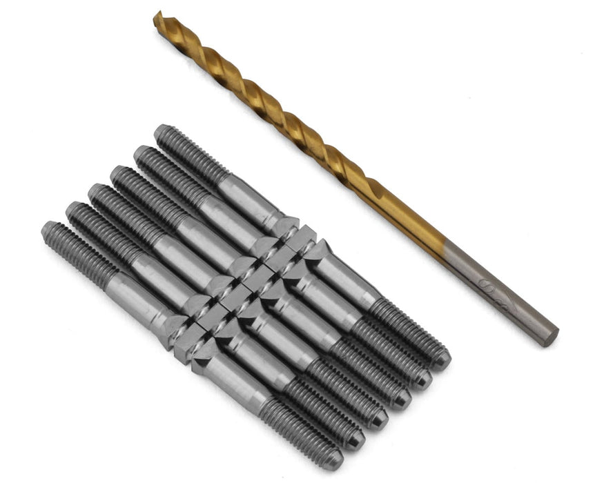 J&T Bearing Co. TLR 22S Sprint Titanium "Milled'' XD Turnbuckles (Natural)
