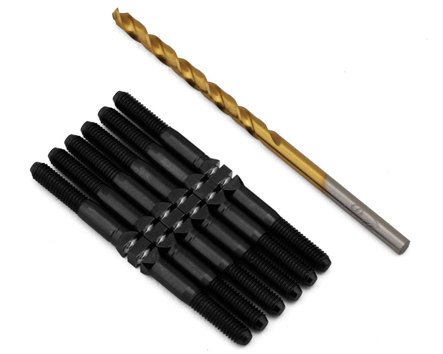 J&T Bearing Co. TLR 22S Sprint Titanium "Milled'' XD Turnbuckles (Black)