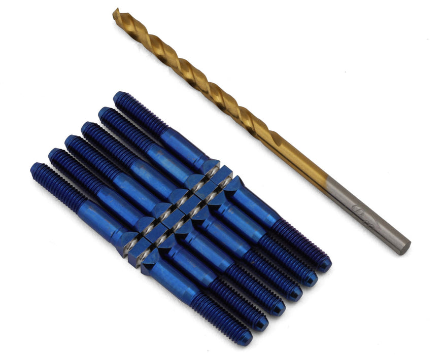 J&T Bearing Co. TLR 22S Sprint Titanium "Milled'' XD Turnbuckles (Blue)