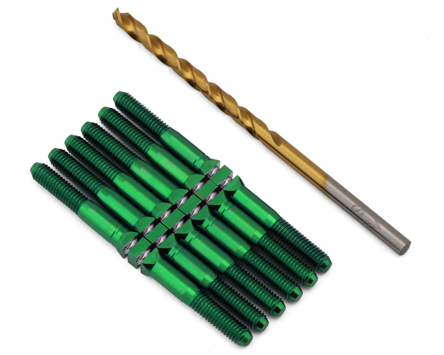 J&T Bearing Co. TLR 22S Sprint Titanium "Milled'' XD Turnbuckles (Green)