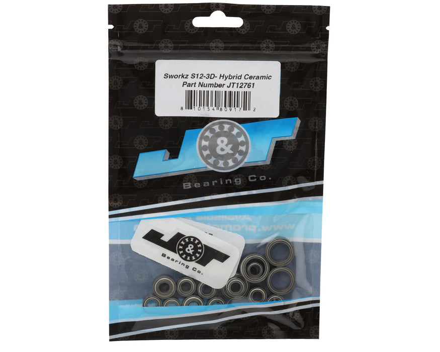 J&T Bearing Co. Sworkz S12-3D Ball Bearing Kit (Hybrid Ceramic)