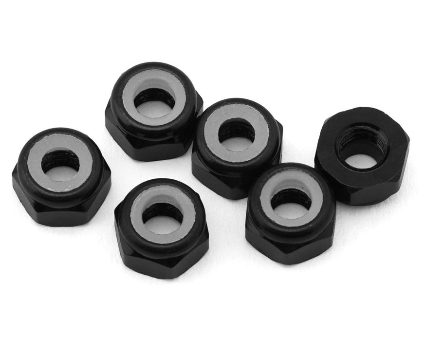 J&T Bearing Co. 3mm 7075 Aluminum Lock Nuts (Black) (6)