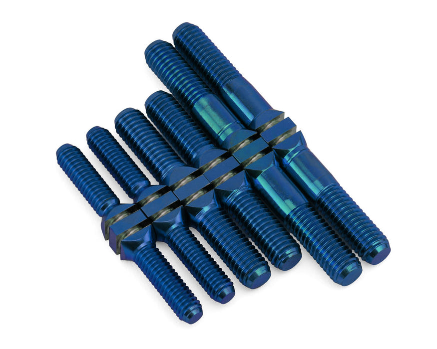 J&T Bearing Co. HongNor X5B Titanium "Milled" Turnbuckles Set (Blue)