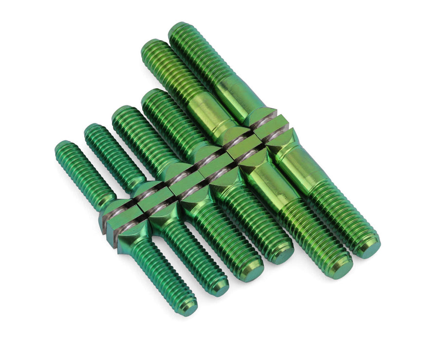 J&T Bearing Co. HongNor X5B Titanium "Milled" Turnbuckles Set (Green)