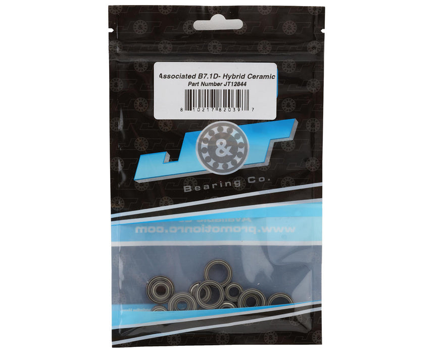 J&T Bearing Co. Team Associated RC10B7.1D Ball Bearings Kit (Hybrid Ceramic)