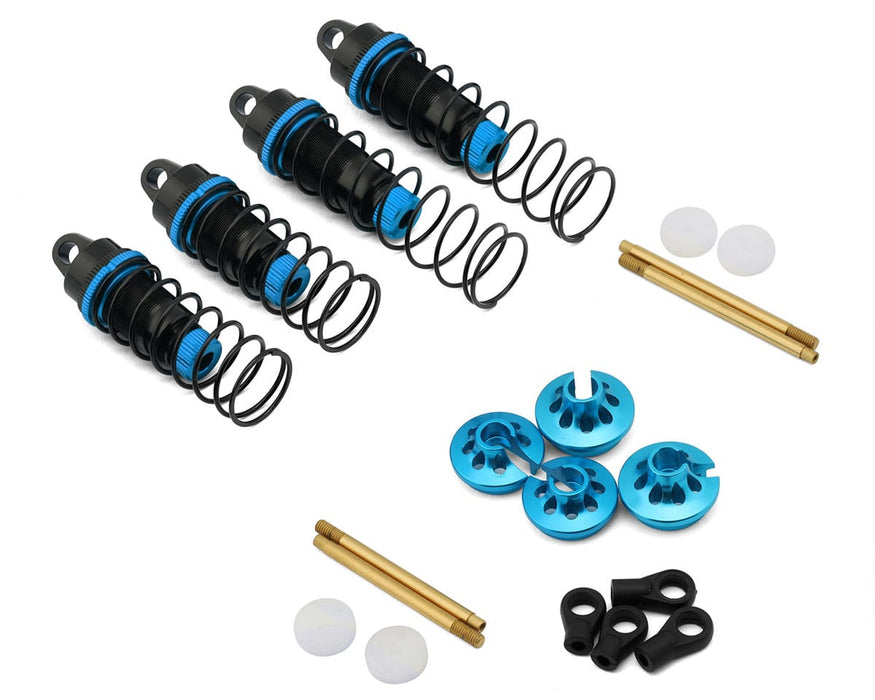 Koswork Team Associated RC10 Aluminum 12mm Big Bore Shocks Set (Black/Blue)