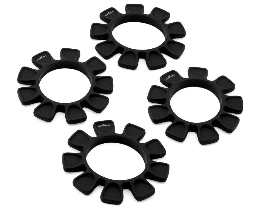 Koswork UFO High-Strength Silicone Tire Glue Bands (Black) (4) (1/8 & 1/10)