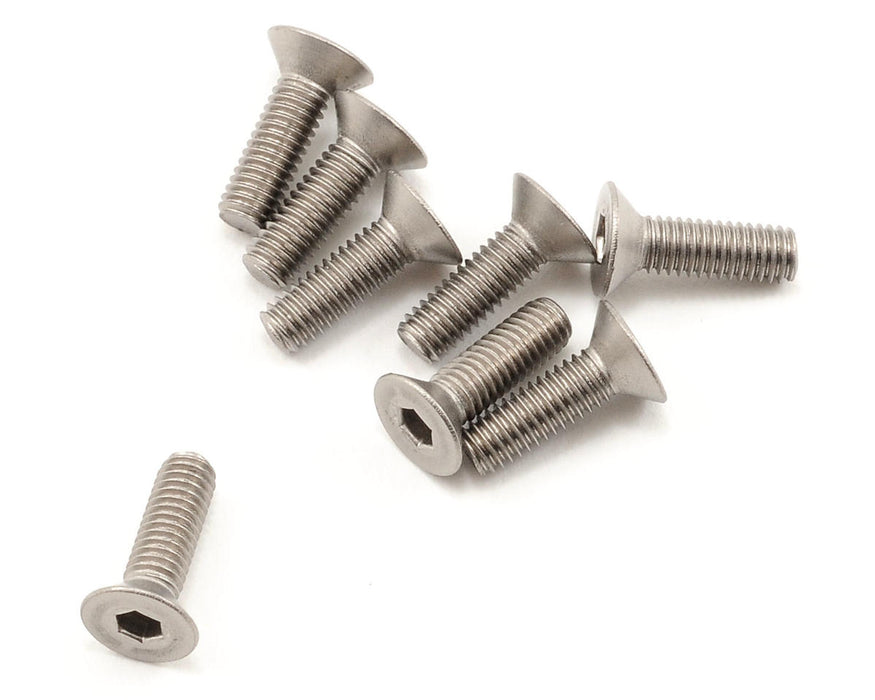 Kyosho 3x10mm Titanium Flat Head Hex Screw (8)