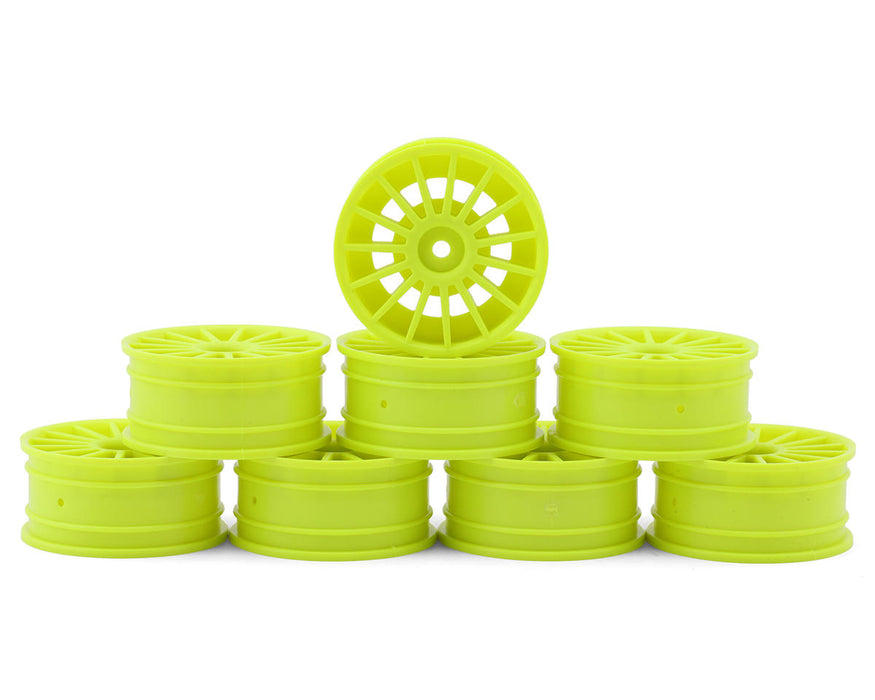 Kyosho Aero 24mm 15-Spoke TC Wheels (Fluorescent Yellow) (8)