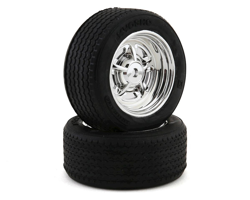 Kyosho Fazer Pre-Mounted Vintage Sedan Tires (Chrome) (2) (Medium)