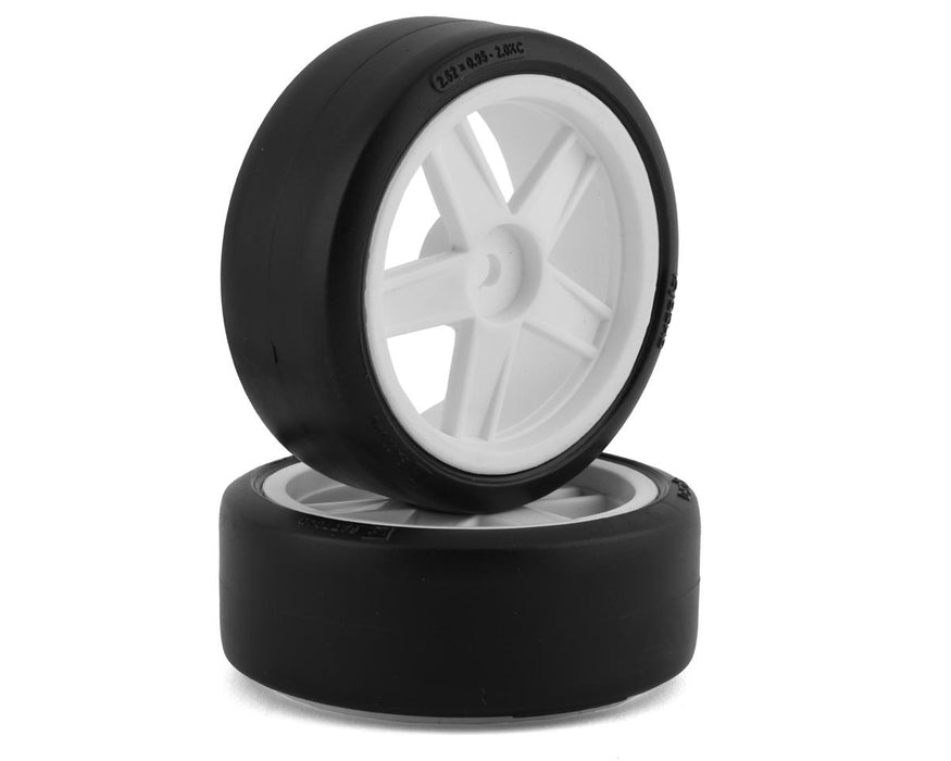 Kyosho Fazer Pre-Mounted Drift Tire w/5-Spoke Racing Wheel (White) (2)