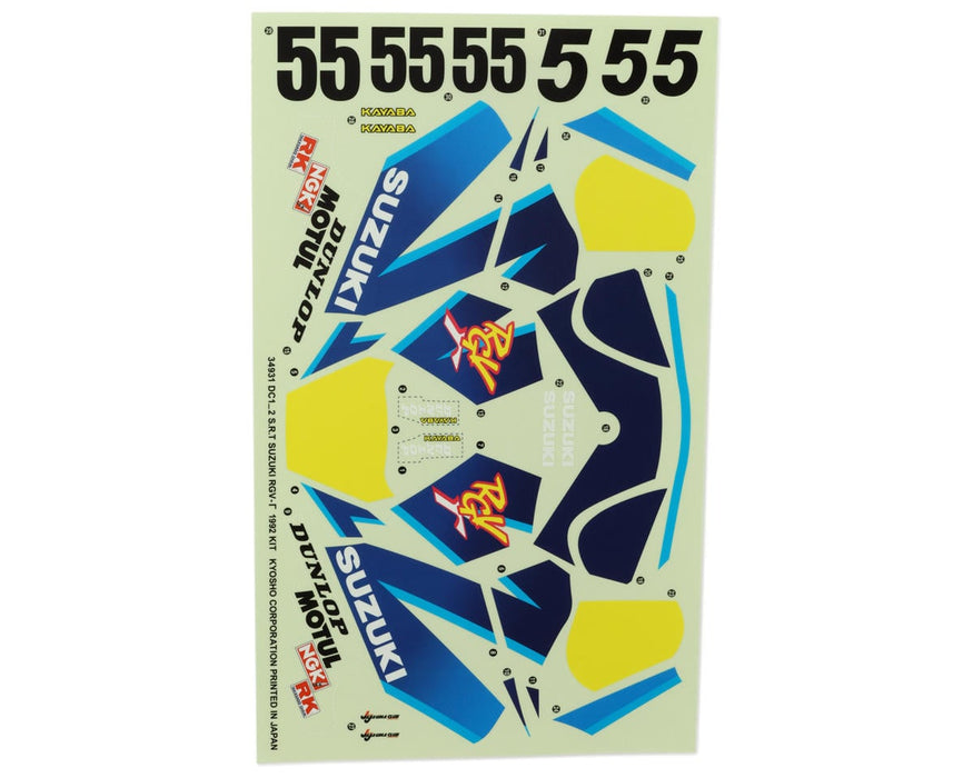 Kyosho Hang On Racer Suzuki RGV1992 Motorcycle Decal Sheets (2)