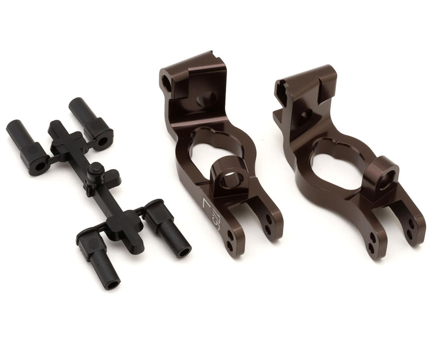Kyosho MP9 Aluminum Front Hub Carrier Set (Gunmetal) (17.5°)