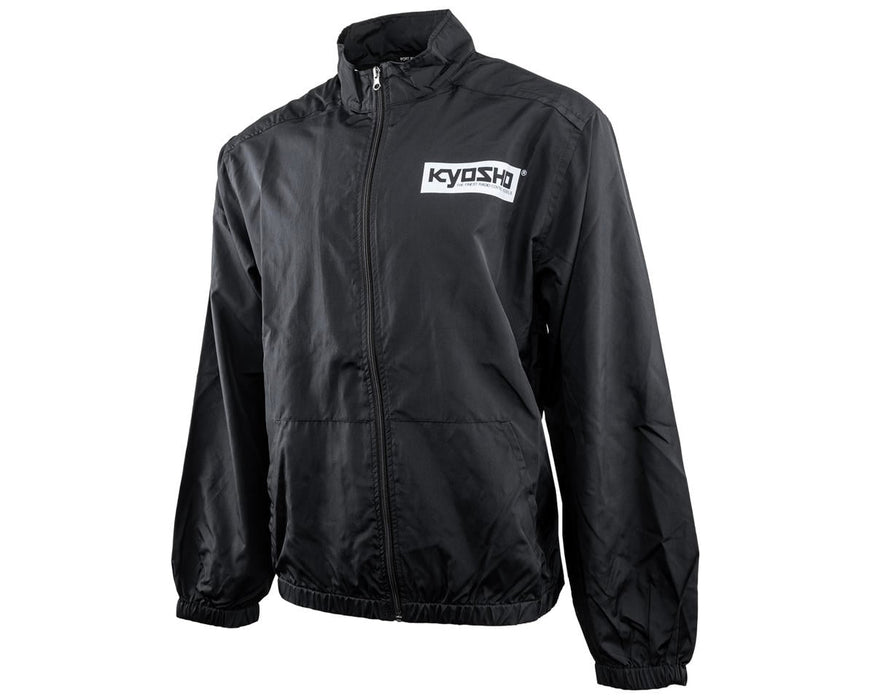 Kyosho Box Logo Full Zip Windbreaker Sweater (Black) (4XL)