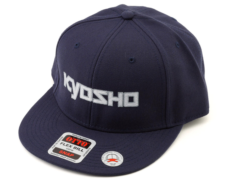 Kyosho Snapback Flatbill Hat (Navy) (One Size Fits Most)