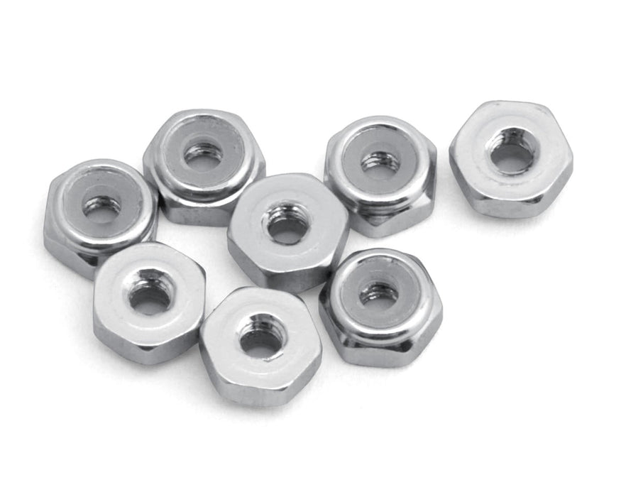 Kyosho 2mm Aluminum Ny-Lock Nuts (Silver) (8)