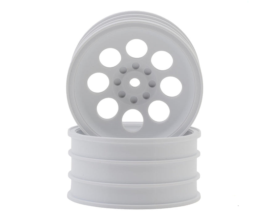 Kyosho Turbo Optima Mid SP 50mm Front 8-Hole Wheels (White) (2)