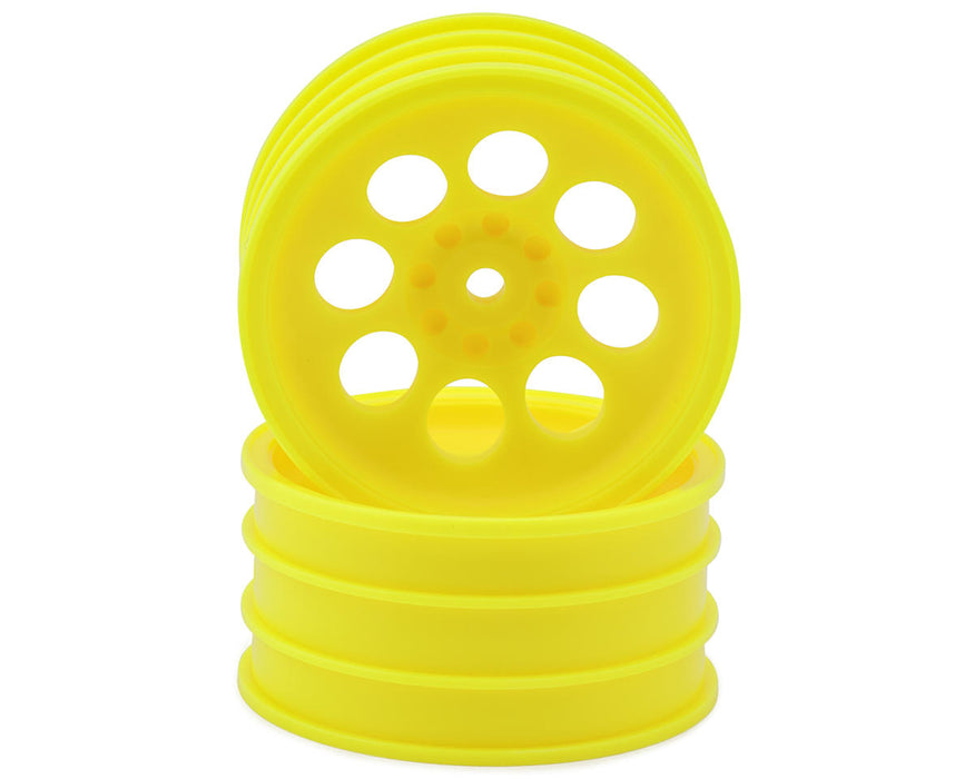 Kyosho Turbo Optima Mid SP 50mm Front 8-Hole Wheels (Yellow) (2)