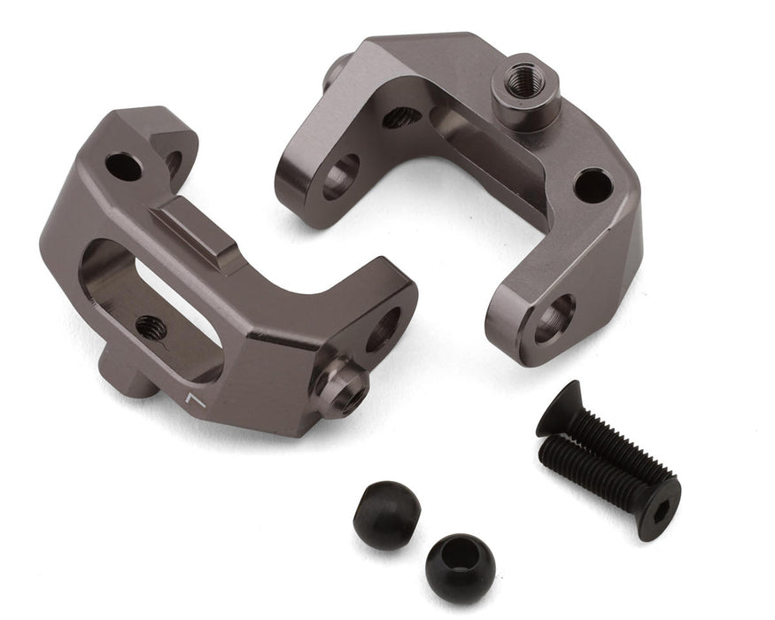 Kyosho Optima Aluminum Front C-Hubs (Gunmetal) (2)
