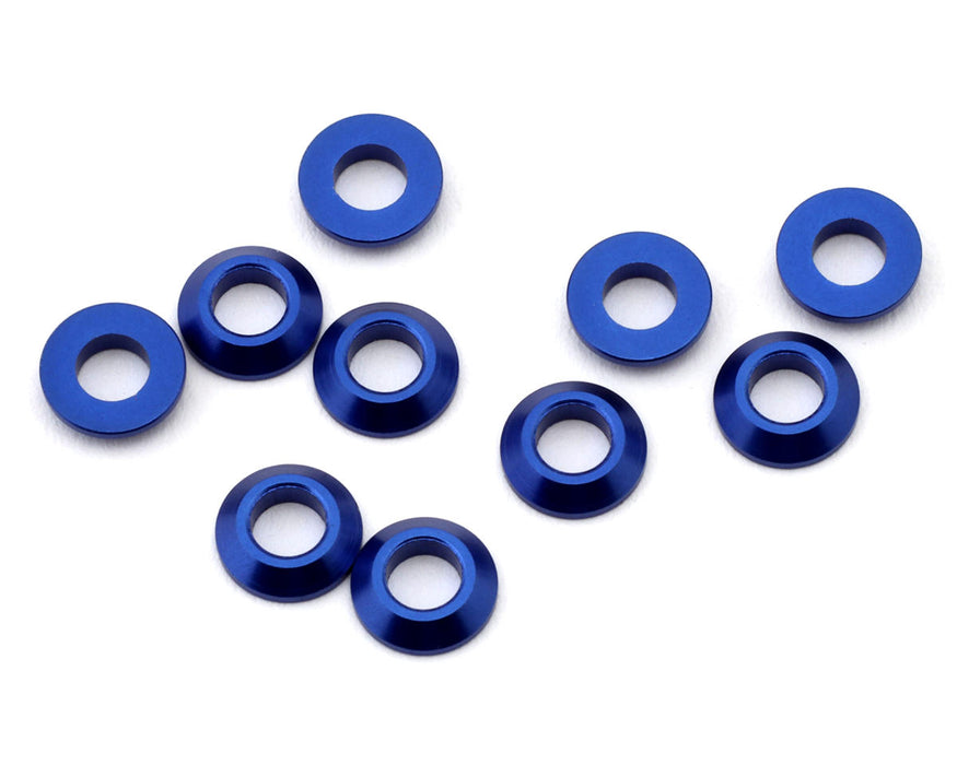 Kyosho 3x6mm Tapered Washers (Blue) (10)