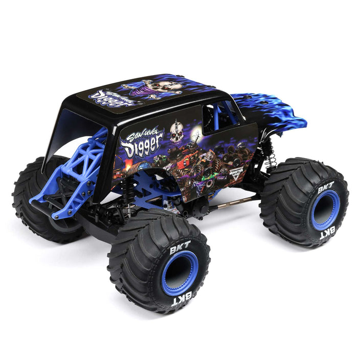 1/18 Mini LMT Son Uva Digger 2S 4X4 RTR Brushed Monster Truck (Battery & Charger Included), Blue