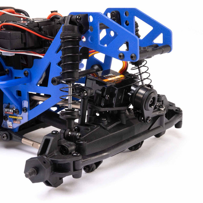 1/18 Mini LMT Son Uva Digger 2S 4X4 RTR Brushed Monster Truck (Battery & Charger Included), Blue