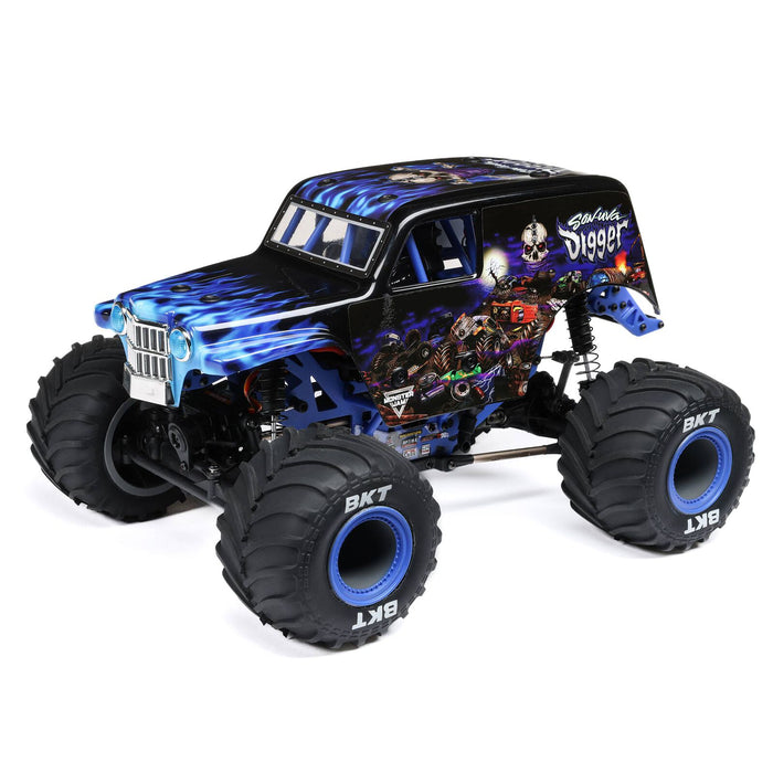 1/18 Mini LMT Son Uva Digger 2S 4X4 RTR Brushed Monster Truck (Battery & Charger Included), Blue