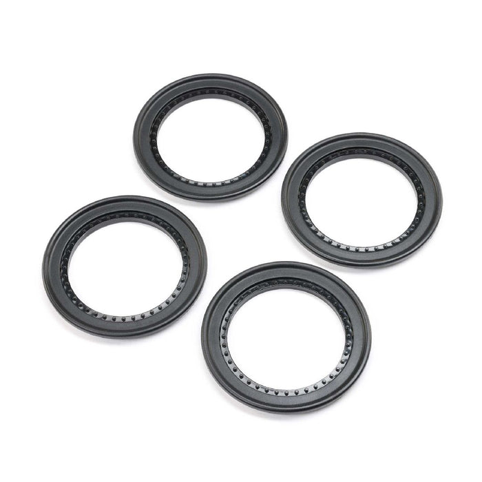 Losi Beadlock Rings, Snap In, Black (4): LMT 2.0