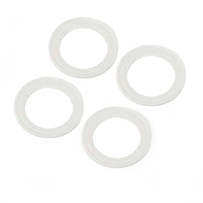Losi Beadlock Rings, Snap In, White (4): LMT 2.0