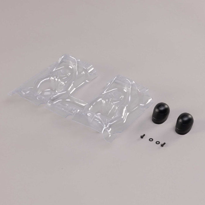 Losi Interior Set with Helmets, Clear: Baja Rey 2.0