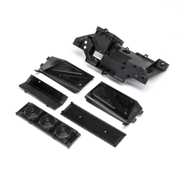 Losi Rear Bulkhead, Fan Panel & Mud Guard: Baja Rey 2.0