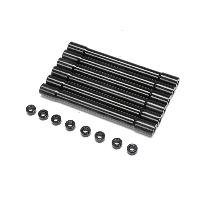 Losi Crossbar&Spacer,CabSection, AL,BLK (6): TTLMT