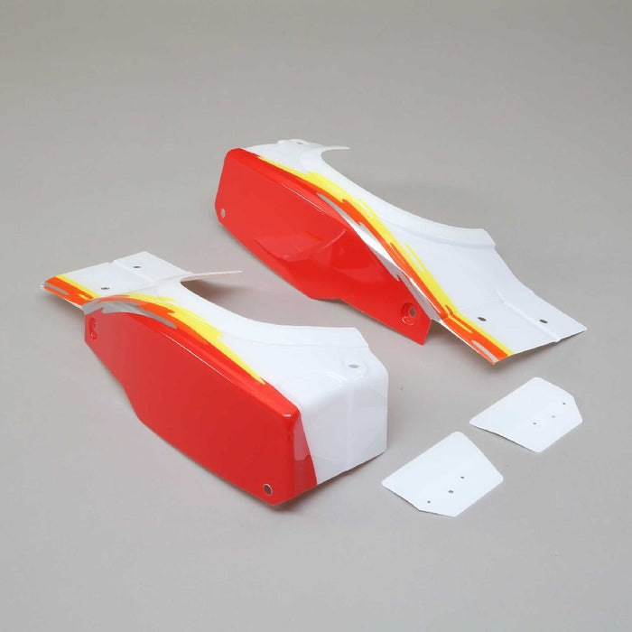 Losi Left/Right Rear Fender Set, Red: Super Baja Rey