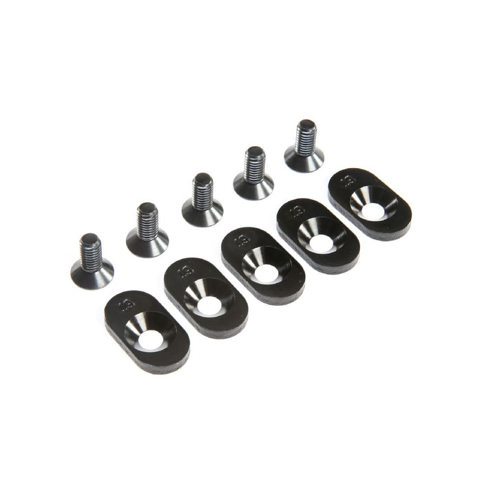 Losi Engine Mount Insert & Screws, Black, 19T (5): 5ive-T 2.0