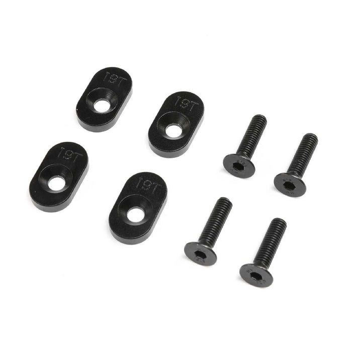 Losi Engine Mount Insert & Screws 19T, Black(4): DBXL 2.0