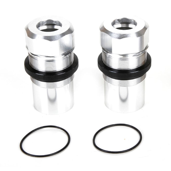 Losi Fr/Rr Shock Body, Cap, AL, Slvr(2): MTXL
