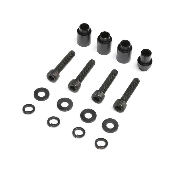 Losi Engine Mount Spacers & Clutch Mount, Alum, Black: DBXL 2.0