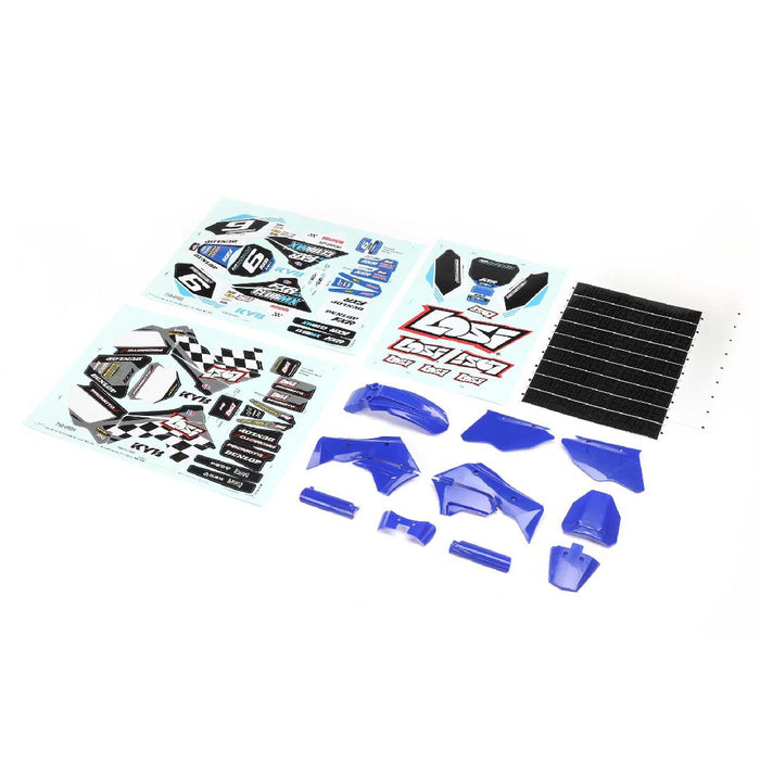 Losi Blue Plastics w/Wraps: PM-MX