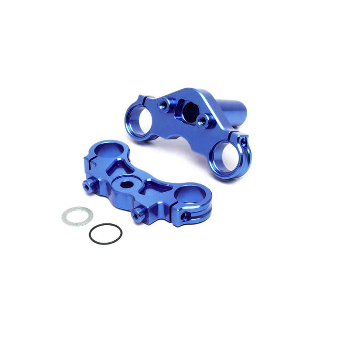 Losi Aluminum Triple Clamp Set, Blue: PM-MX