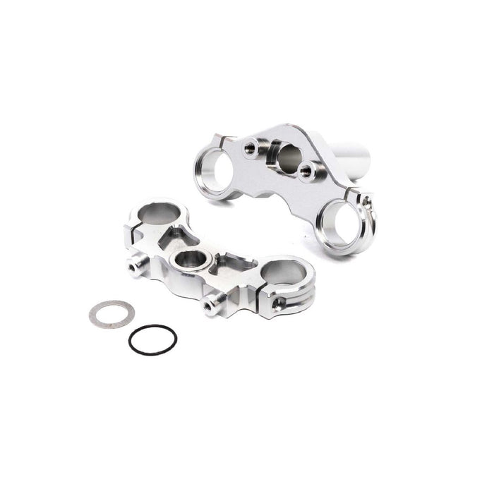 Losi Aluminum Triple Clamp Set, Silver: PM-MX