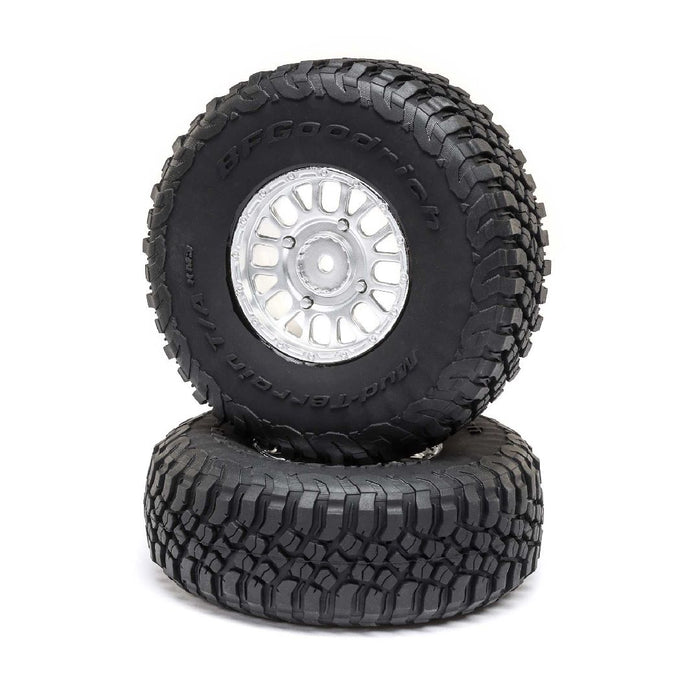 Losi BFG KM3 2.2/3.0 Tires, on Silver Wheels, 12mm Hex (F/R)(2)