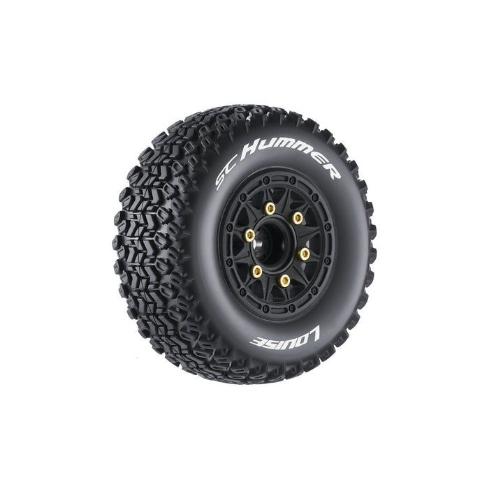 Louise R/C SC-Hummer 2.2/3.0" - 12,14,17mm Rem Hex Blk Whls (2)