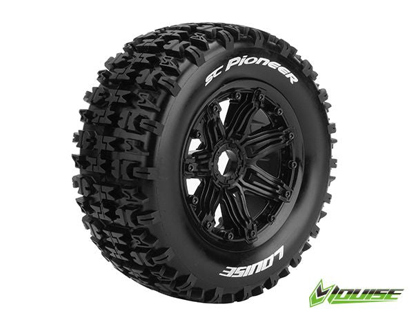 Louise R/C SC-Pioneer 1/5 (Sport) 24mm on Black Wheel (2) (F/R)