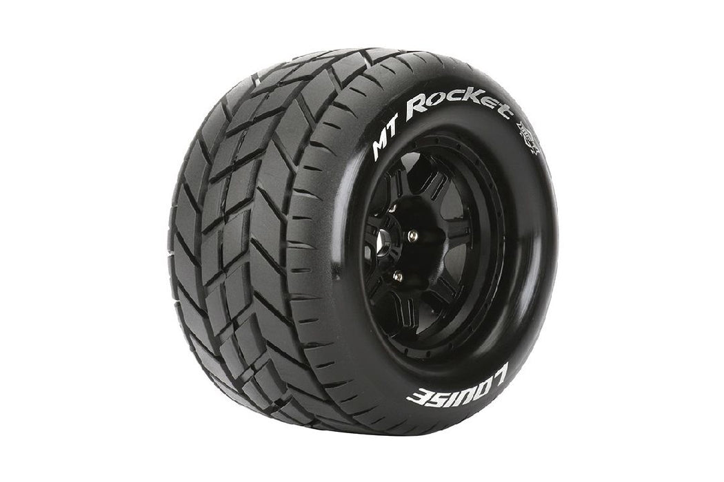 Louise R/C MT-Rocket 3.8"-1/2" Offset, Black Whls 6.5" OD (2)