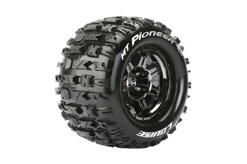 Louise R/C MT-Pioneer 3.8"-1/2" Offset, Blk/Chrm Whl 6.7" OD (2)