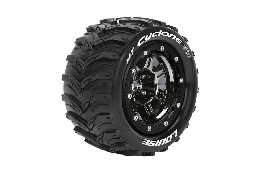 Louise R/C MT-Cyclone on Black/Chrome Whls for Maxx. 5.3"OD(2)