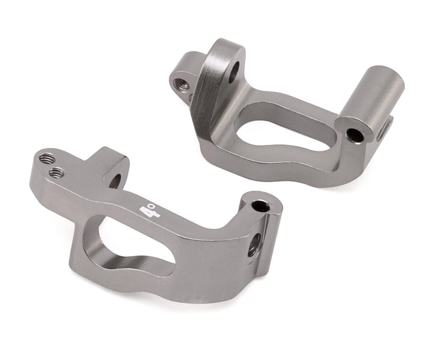 LRP S10 Blast Aluminum Front C-Hub Carriers (Silver) (2) (4°)