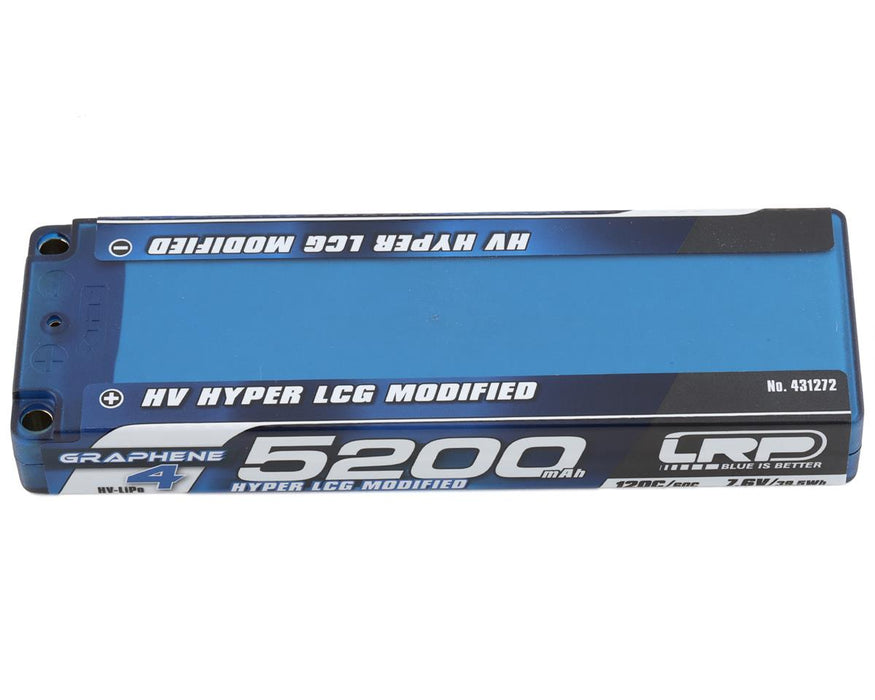 LRP 2S 120C Hyper-LCG Graphene-4 HV LiPo Battery (7.6V/5200mAh)