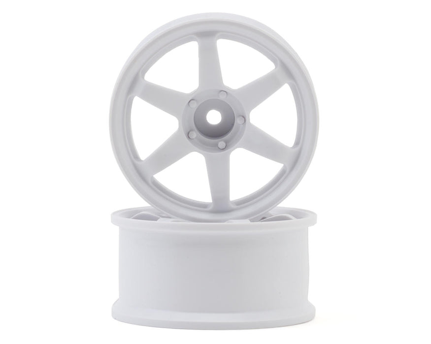 LAB TE37 Sports 1/10 High Traction Drift Wheels (White) (2) (6mm Offset)